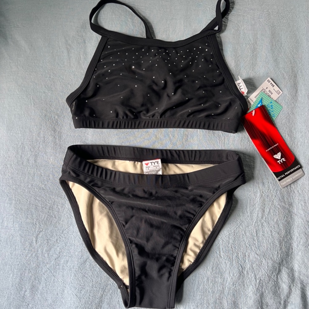 TYR Women’s Workout Bikini Black Size Small NWT